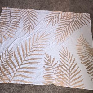 White and Gold Palm Tapestry